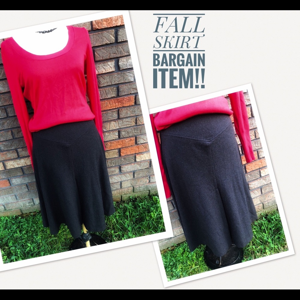 GEORGE Charcoal gray Aline skirt size 4 Fall skirt